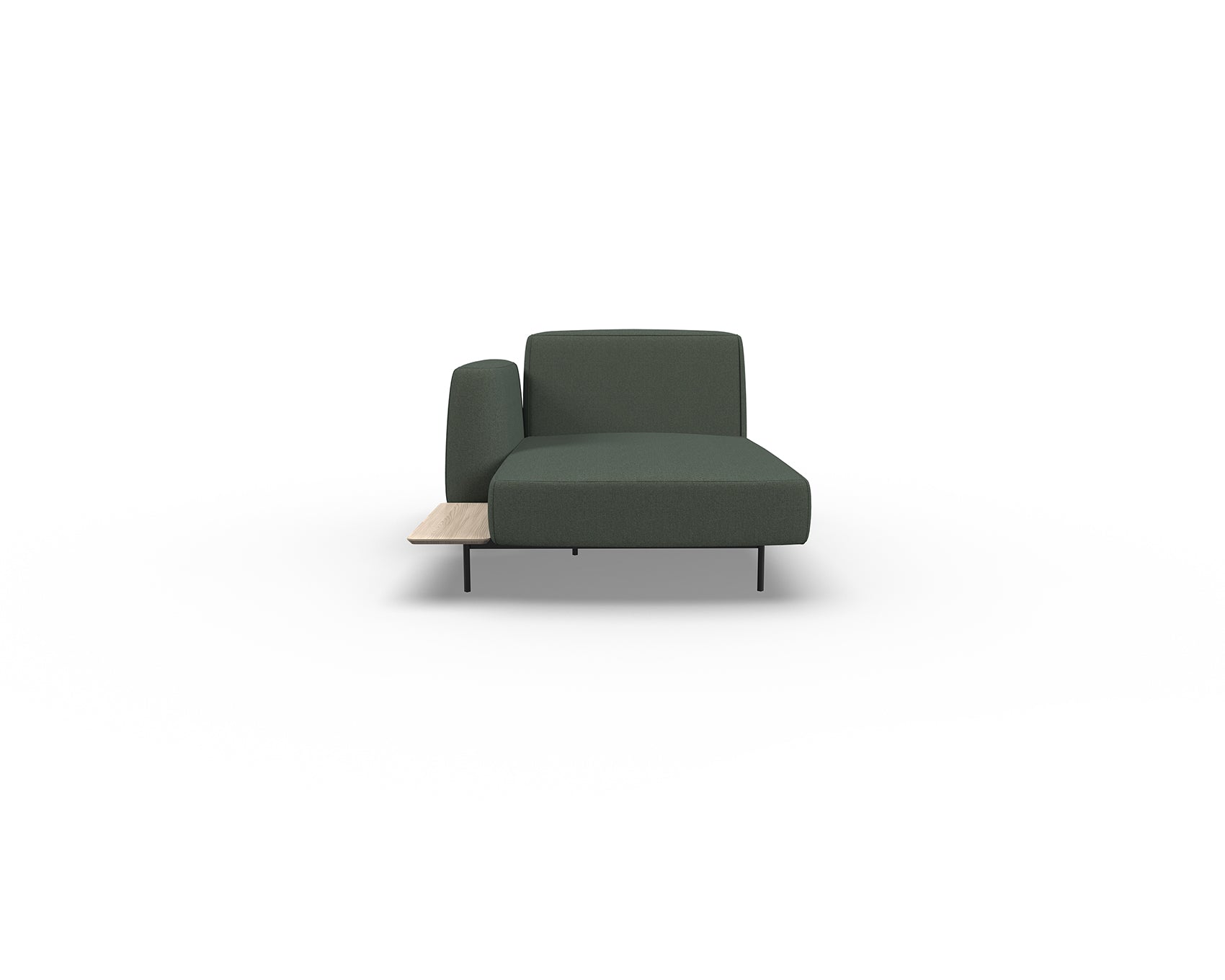 Noon Sofa Left Chaise with Shelf